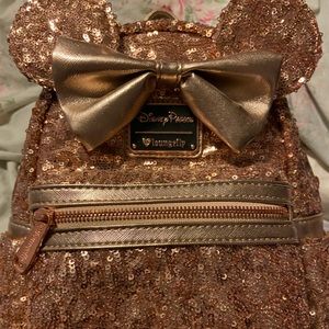 rose gold loungefly backpack